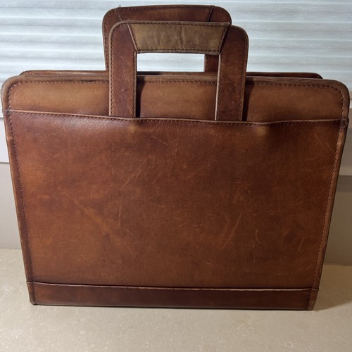 VTG Piel Leather Full-Grain Leather Binder Folio Briefcase