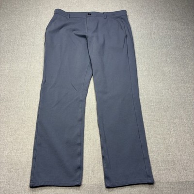Paige Stafford Trouser Mens 34x28 Ocean Storm Blue Ponte Knit Straight Leg Pants