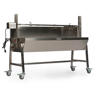 Ash & Ember 13W Stainless Steel BBQ Rotisserie Grill with Windscreen