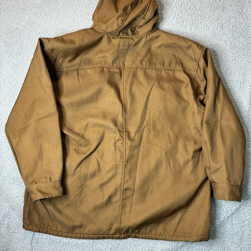 Wrangler WorkWear Gear Heavyweight Jacket Mens XXXL Tan Hooded Pockets 3xl