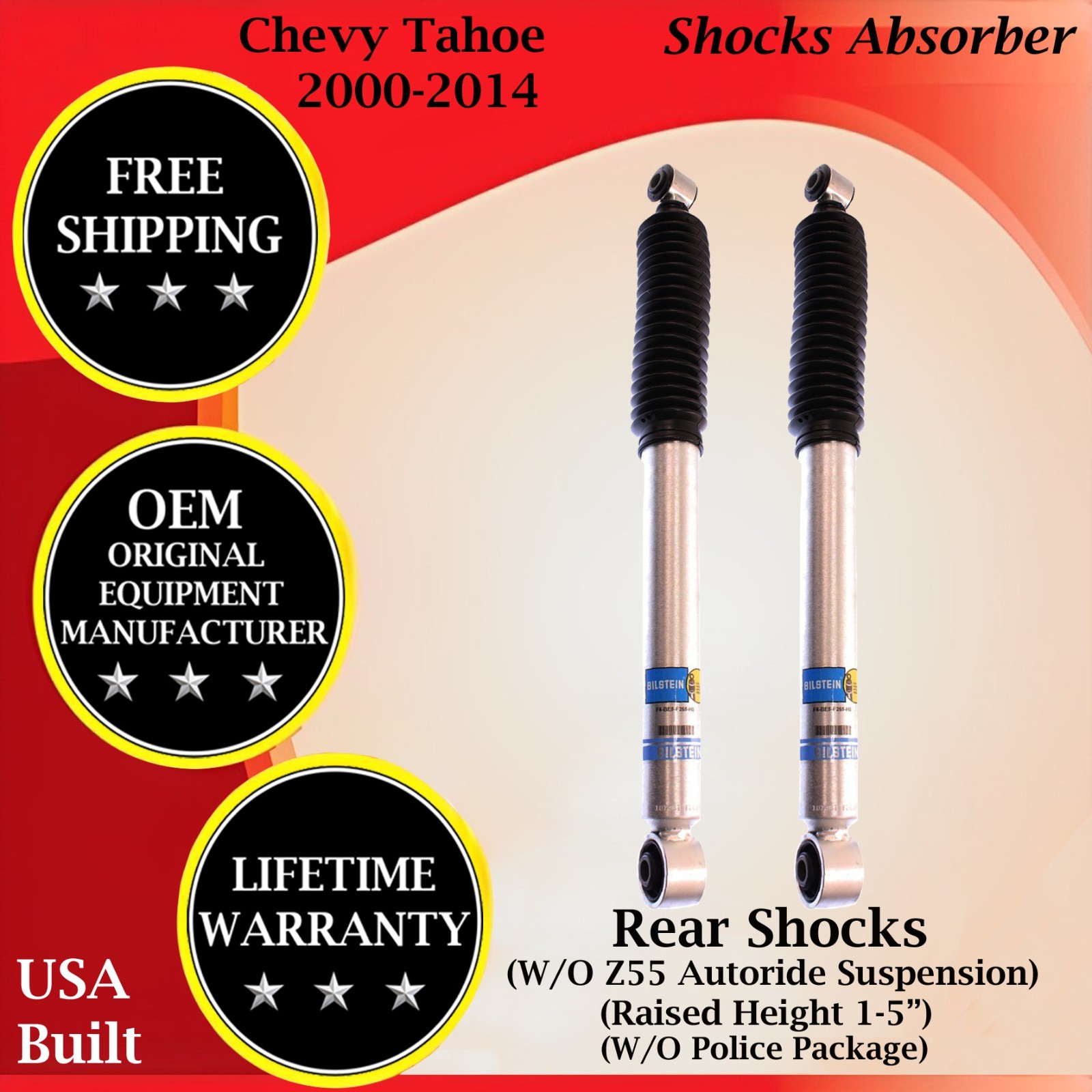 Bilstein OEM Rear Shocks For 2000-2014 Chevy Tahoe Out of Stock