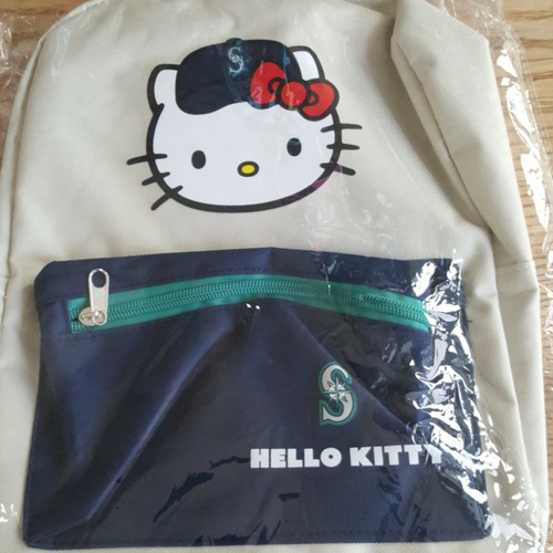 HELLO KITTY Seattle Mariners Limited Game Night Backpack  (Unopened) Rare Grey