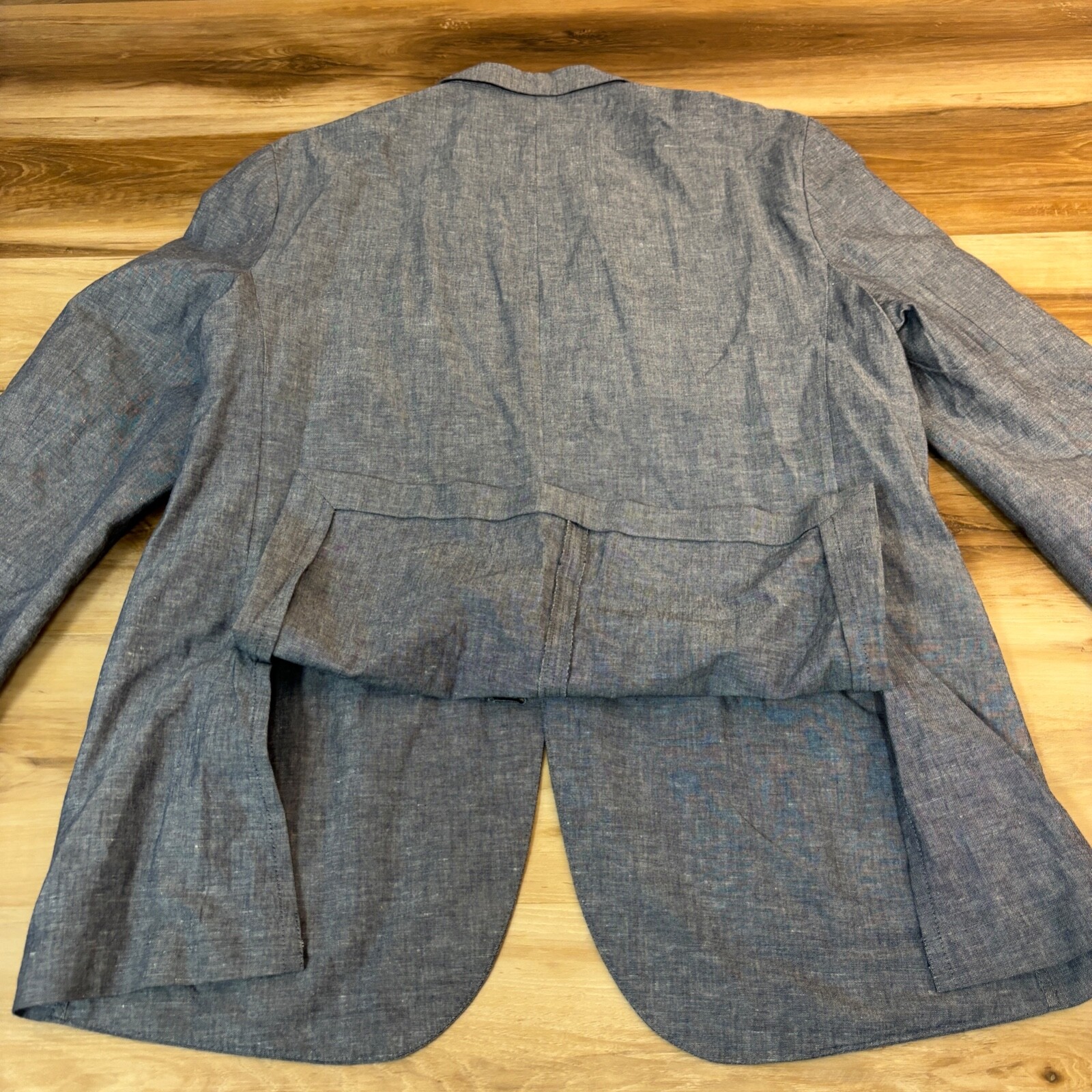 J Crew Blazer Mens 42R Ludlow Unstructured Suit jacket Cotton Linen Deep Water