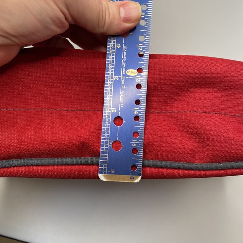 Ricardo Beverly Hills Red Travel Toiletry Makeup Bag Luggage Pockets