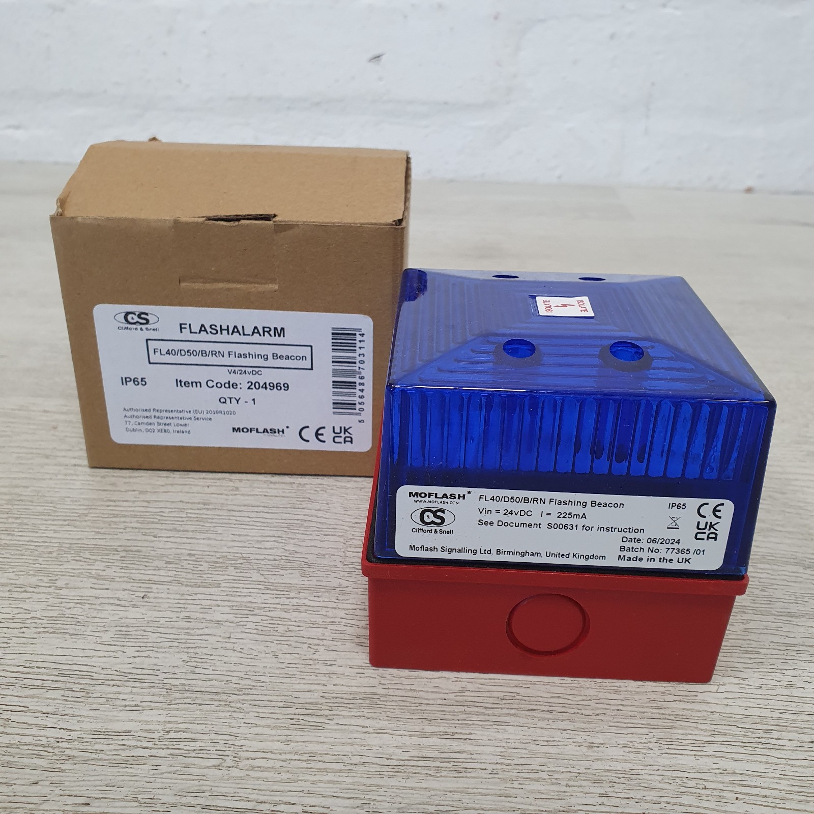 Clifford & Snell Moflash FL40/D50/B/RN Flash Beacon Alarm 24V DC - B26