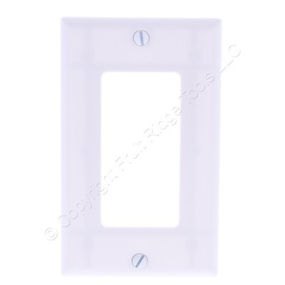 Eaton 2151W White 1-Gang Decorator Rocker GFCI Switch Cover Thermoset Wallplate