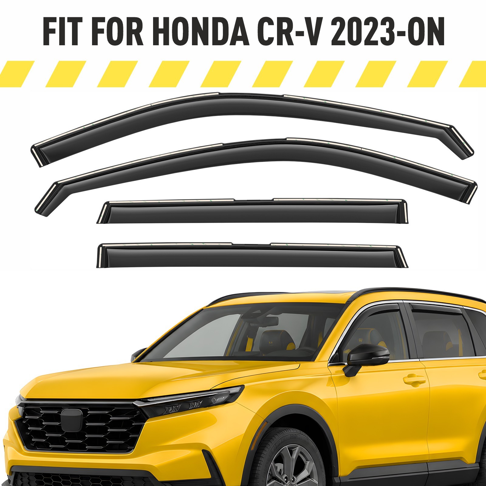 Side Window Deflectors Rain Guards for 2023-2026 Honda CR-V (CRV) In-Channel