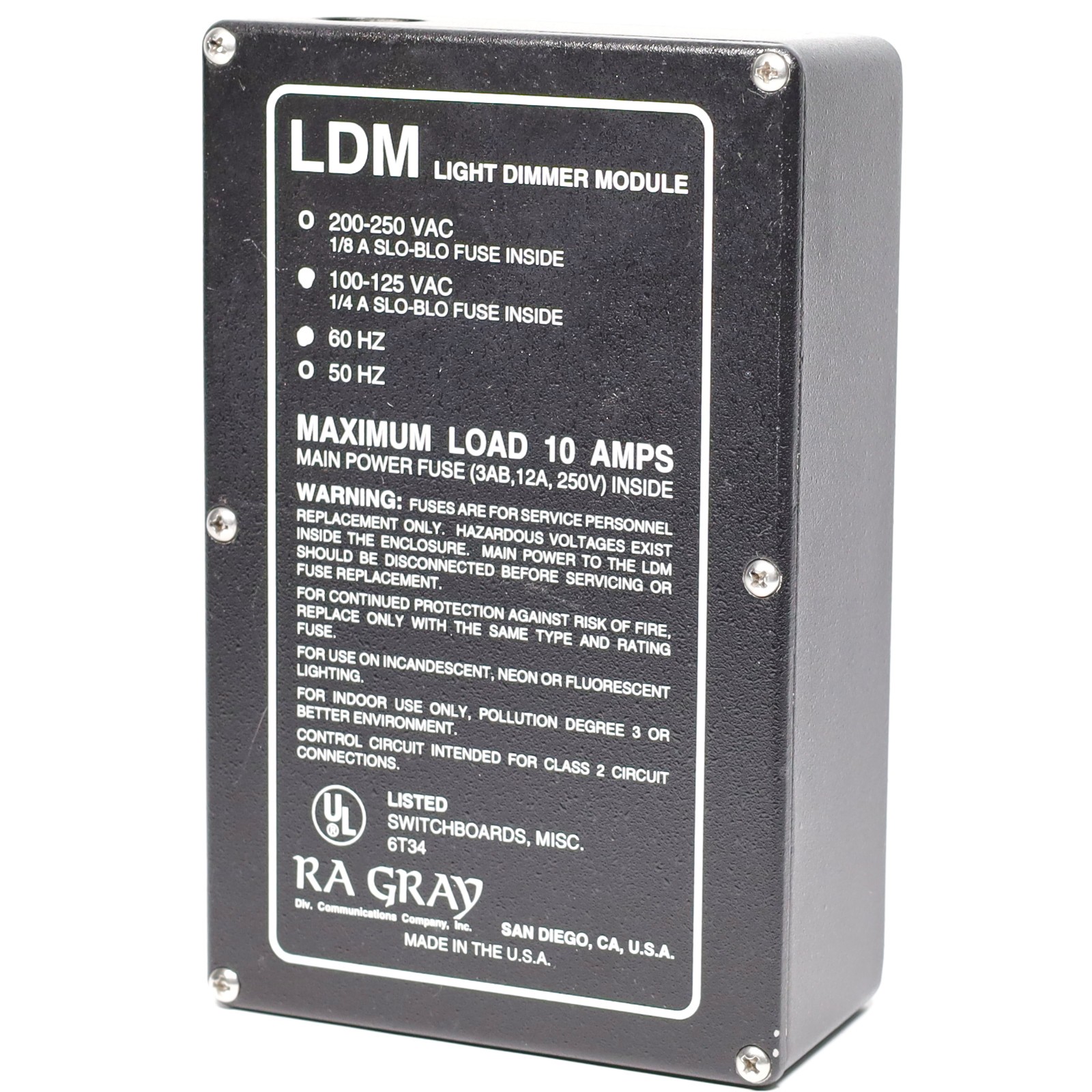 RA Gray LDM-05 Light Dimmer - Automatically Control Neon, Fluorescent & More!
