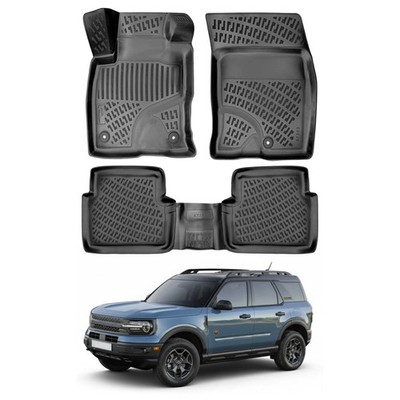 Floor Mats Liner for Ford Bronco Sport 2021-2026 Carpet Floor, TPE All Weather