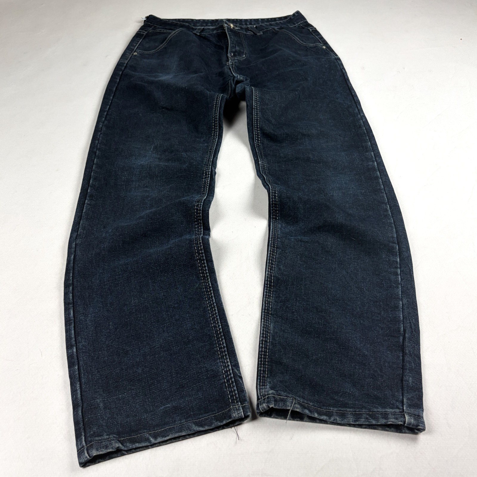 Vintage BMW Jeans Men's 30 Blue Denim Dark Wash Mid-Rise Straight Leg Casual