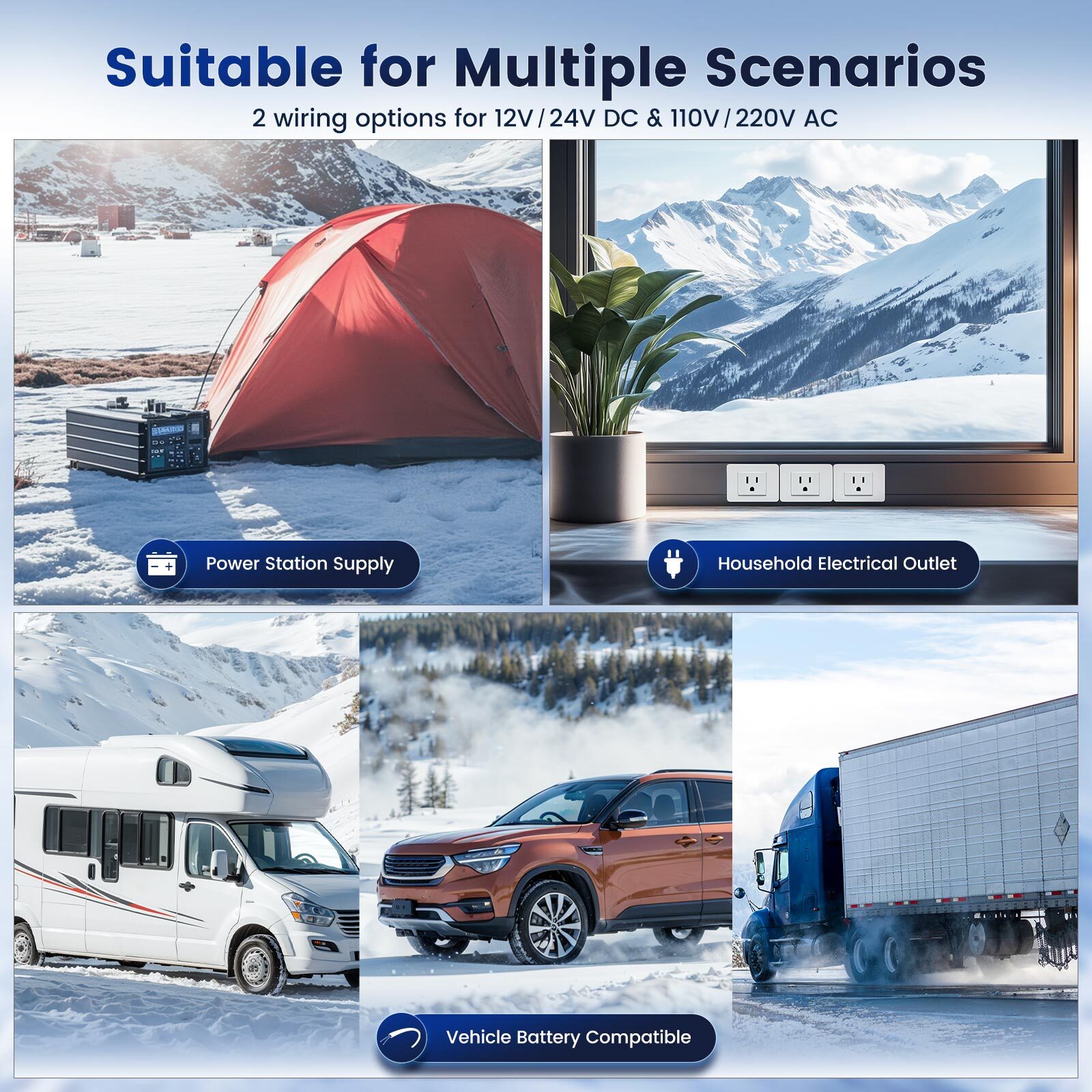 Hcalory 8KW Diesel Heater W/ bluetooth 12V24V110V For Van Car Trucks RV Camper