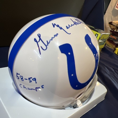 GINO MARCHETTI Signed Baltimore COLTS Mini ThrowBack HOF Champs 58-59