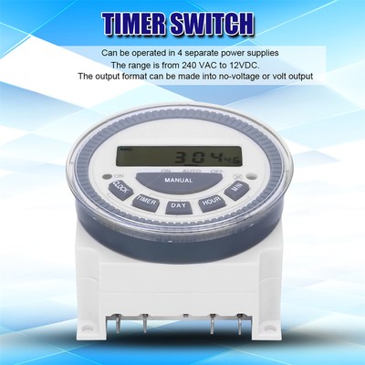 Timer Switch Electronic LCD Digital Display Time Control Switches TM619H 2