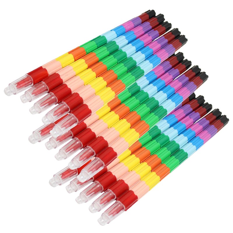 S Stackable Crayons Mini Crayons For Kids Party Favors 12-co