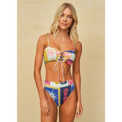 Maaji Paradise Postals Cyprus Bikini Top NWT SIZE M