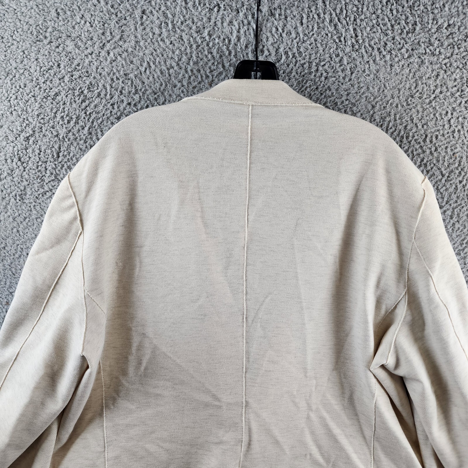 BOSS Hanry Slim Fit Raw Edge Sport Coat Men's 46R Open White Double Back Vents - Picture 12 of 15