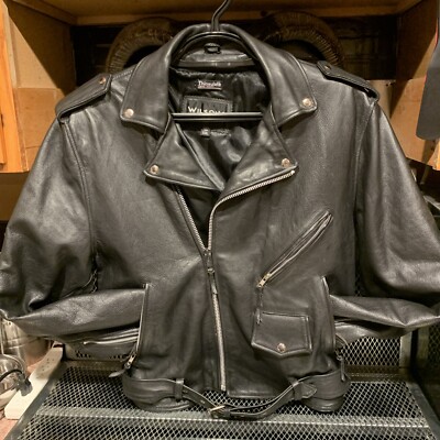 Vintage Wilson's Leather Biker Black Thinsulate Belted Jacket Mens XXL READ SIZE