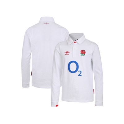 UMBRO MENS UMBRO ENGLAND RUGBY HOME CLASSIC LONG SLEEVE JERSEY 2020/21 - WHITE