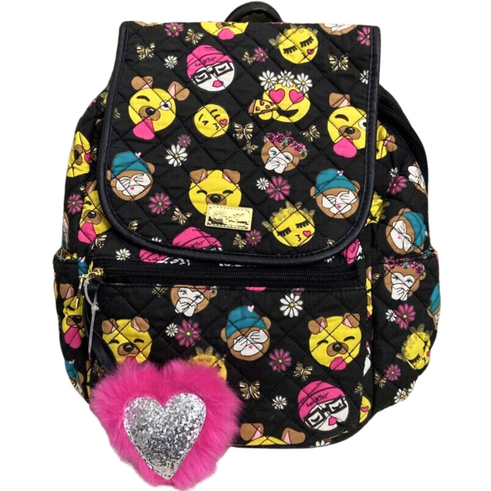 SALE★人気☆【Betsey Johnson】 Monster Love Medium Backpack Betsey Johnson Luv Betsy Johnson Emoji Backpack Travel Bag
