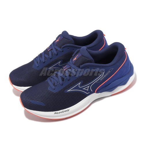 Mizuno Wave Revolt 3 Широкие синие розовые мужские кроссовки для бега по шоссе J1GC2385-53