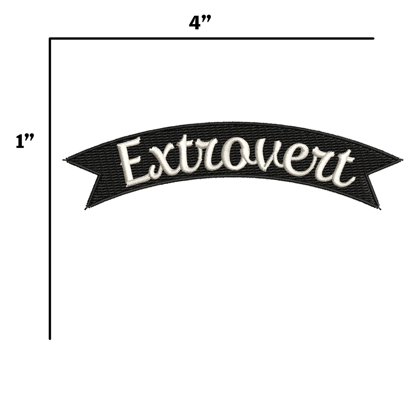 Extrovert Patch Embroidered  Iron-On Applique Happy Go Lucky Postive