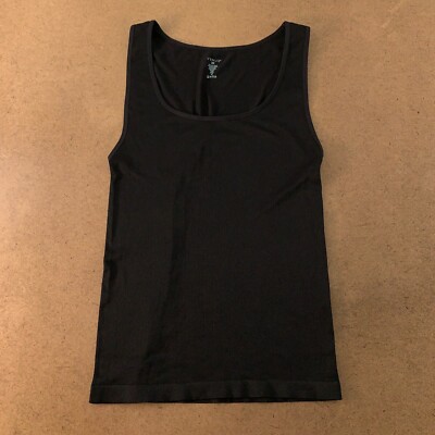Venus Women's Size 3X Black Stretch Scoop Neck Seamless Rib Tank New