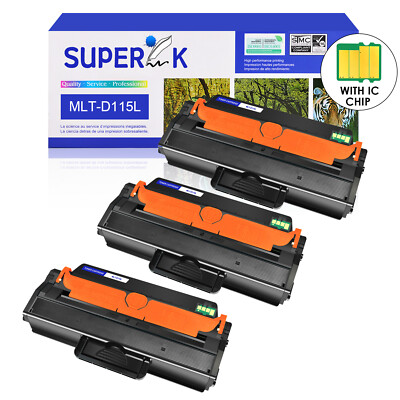 3PK MLT-D115L 115L Toner For Samsung Xpress SL-M2830DW SL-M2670FN SL-M2880FW