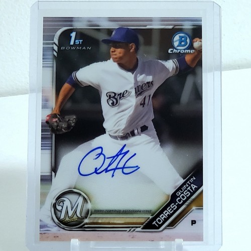 Quintin Torres-Costa 2019 1st Bowman Chrome Prospect On-Card
