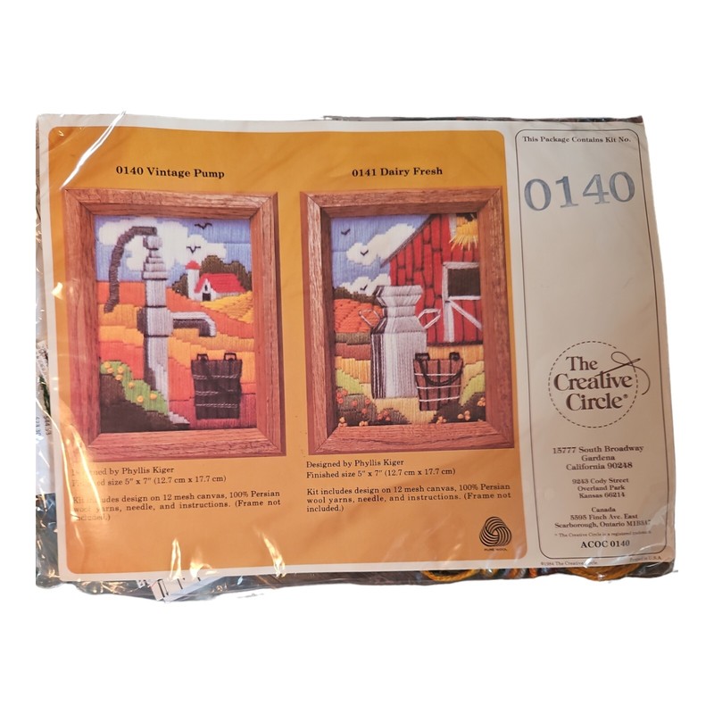 The Creative Circle Needlepoint Long Stitch Kit 0140 Vintage Pump