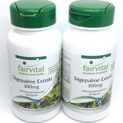 FAIRVITAL SAGEPALME EXTRAKT 300MG 2X 90 CAPSULES - 10/2026 - prostate