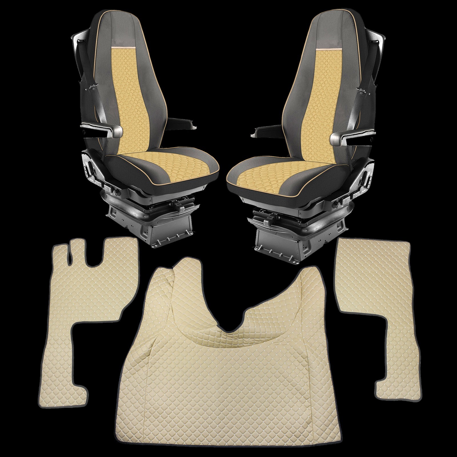 Alfombrils y fundas  asiento 1+1  camion Volvo FH4/FH5 Automático Beige Eco-Pi