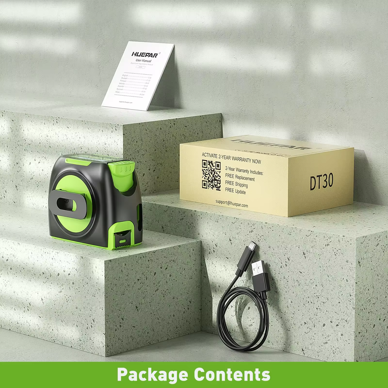 Digital 60M 197ft Laser Measuring 2-in-1 Tape Measure With Measurement LCD Displ