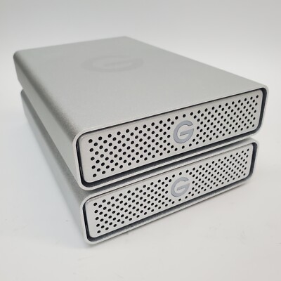 Lot of 2 G-Technology G Drive 0G03902 2TB/3594-1 4TB USB 3 External Hard Drives