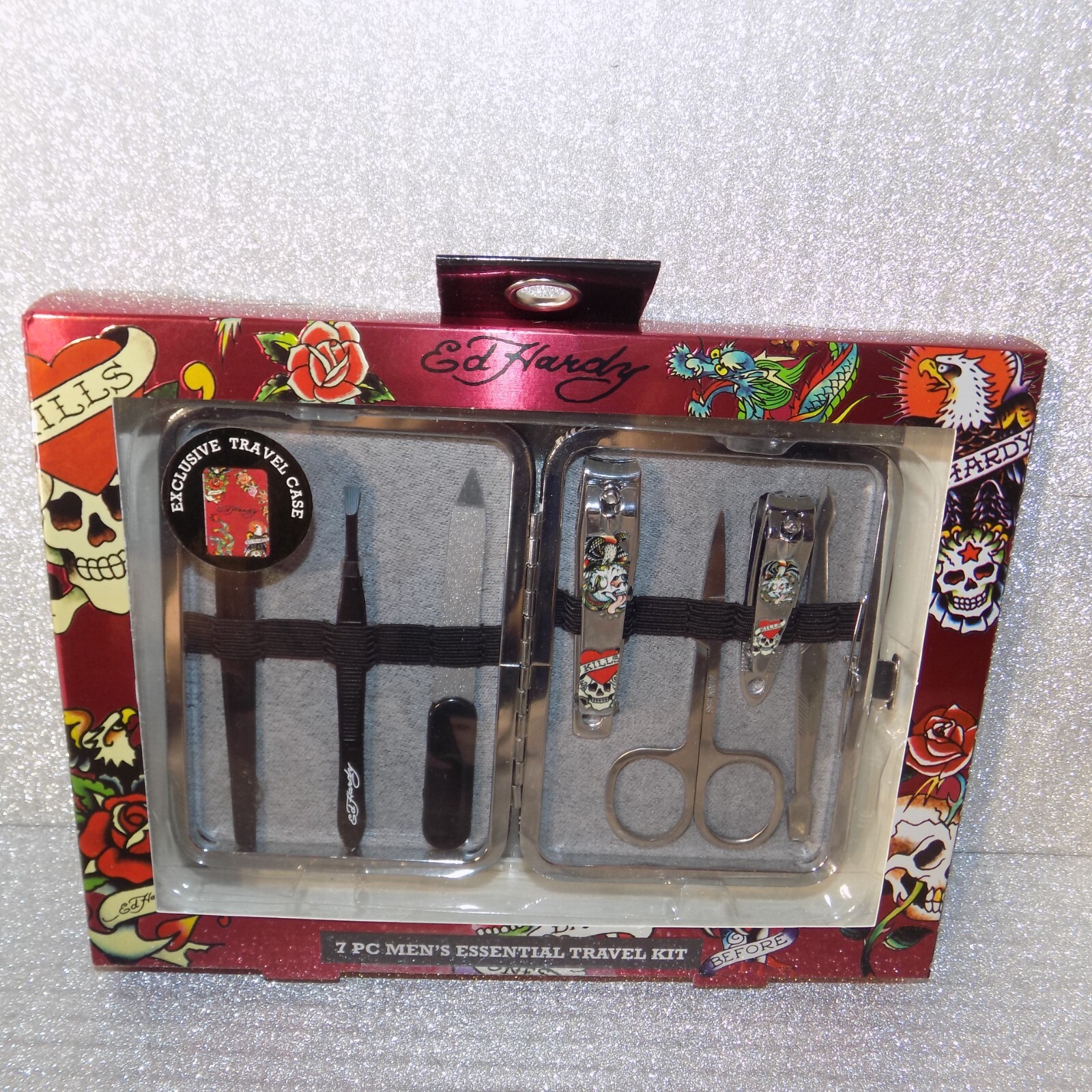 Ed Hardy Men's Essential Travel Kit Exclusive Travel Case 7 Ed Hardy Men's Essential Travel Kit Exclusive Travel Case 7
