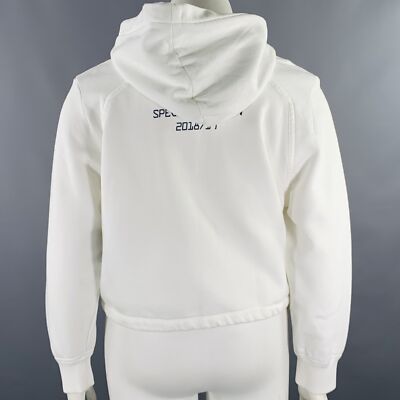 FENDI x FILA 2018 Size L White Black Red Cotton Logo Hoodie