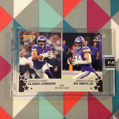Olabisi Johnson Irv Smith Jr #114 RC Vikings 1/1 made 2019 Panini Instant Black