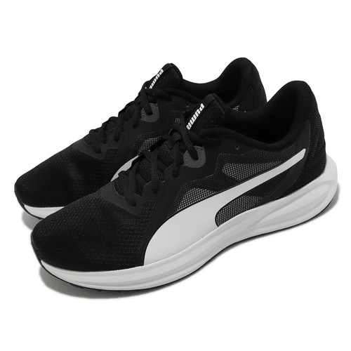 

Puma Twitch Runner Black White Мужские кроссовки унисекс для бега 376289-09, Черный, Twitch Runner