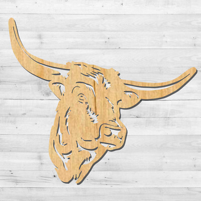 Steer Cut out, Wood plaque sign,wood Crafts,Craft supply, 