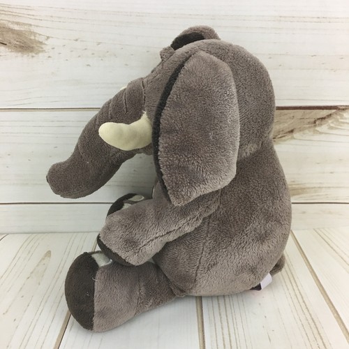 NICI Wild Friends Brown Tusks Stuffed Animal Plush Elephant Toy. 7-10”