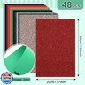 Feifeiya 48 Pack EVA Foam Sheets Crafts, 7.87 x 11.81 Inch Assorted Colors Glitter Sparkles Foam Paper for Classrooms Scrapbook Gift DIY Cutters Card Handicraft(Multicolor)