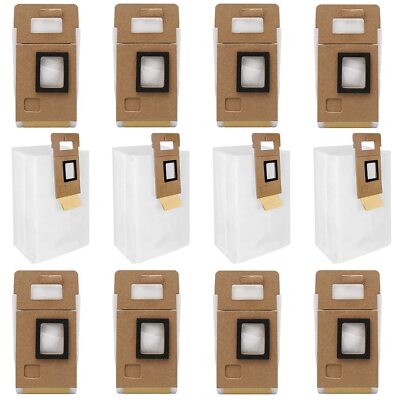LesinaVac 12 Pack S7 Dust Bags Replacement Fit for Xiaomi Roborock S7 Vacuum Cle