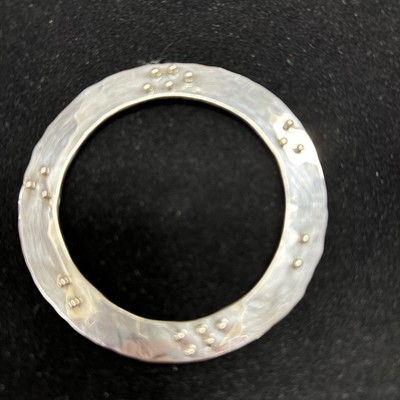 925 Sterling Jack Boyd Art Disk Bracket 2 3/8  Interior Diameter 36.6 Grams