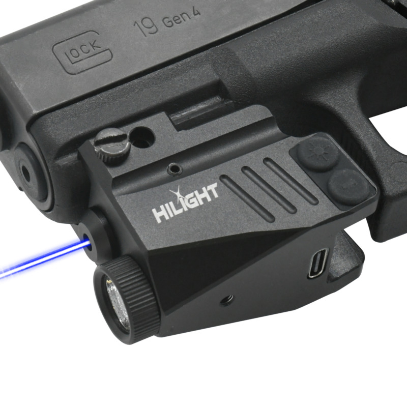 Hilight Mv3bl Blue Laser Sight Flashlight Combo For Pistol Handgun Low Profile