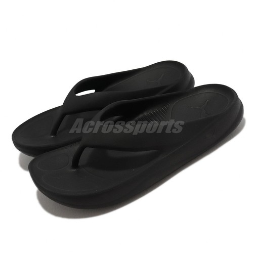 

Puma Wave Flip Black Men Unisex Slip On Flip Flop Sandals Тапочки 383805-01, Черный, Wave Flip