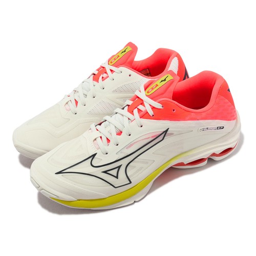 

Мужские волейбольные кроссовки Mizuno Wave Lightning Z7 Wide White Orange V1GA2300-03, Белый, Wave Lightning Z7 Wide