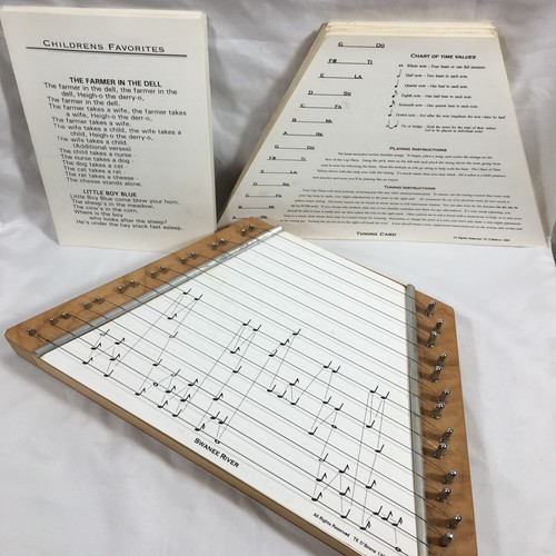 Lap Harp Dulcimer Solid Wood Musical Instrument With Music And Extra String