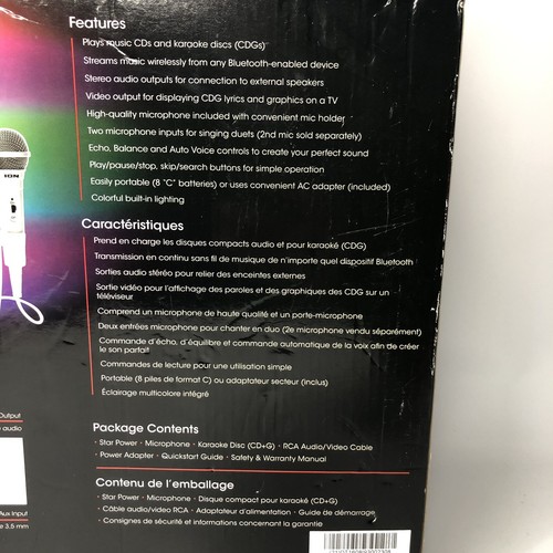 Ion Star Power Portable Karaoke System with CD Player & Bluetooth Streaming