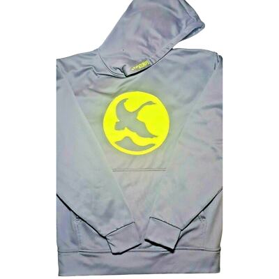 Gander Mountain Neon Goose Logo Grey Hoodie Pullover Men's Medium M