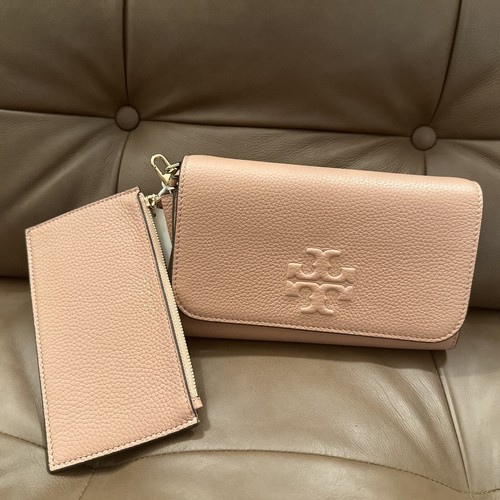 限定販売★TORY BURCH★GRACE PHONE CROSSBODY+WALLET Tory Burch Women's Thea Flat Wallet And Pink Pebbled Leather