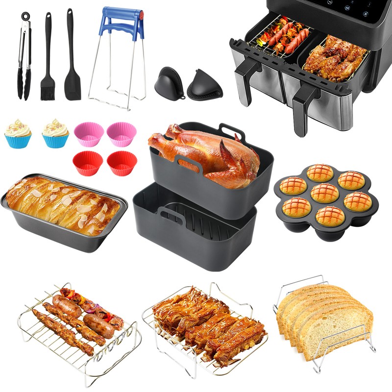 19tlg HeiÃLuftfritteuse Airfryer ZubehÃ¶R FÃ¼R Ninja Foodi Af400eu Af300eu Af500eu